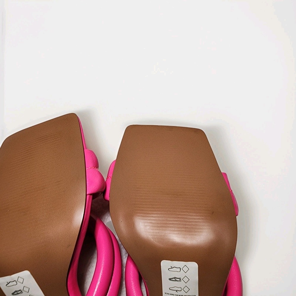 ASOS Design Pink‎ Padded Heeled Mules Slip On Sandals Heels UK7 EU40 US9 - Picture 7 of 10